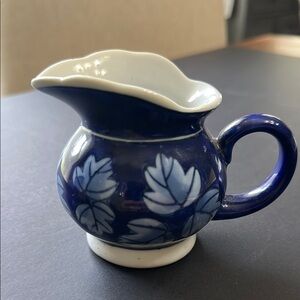 Designpac Blue and White Ceramic Creamer